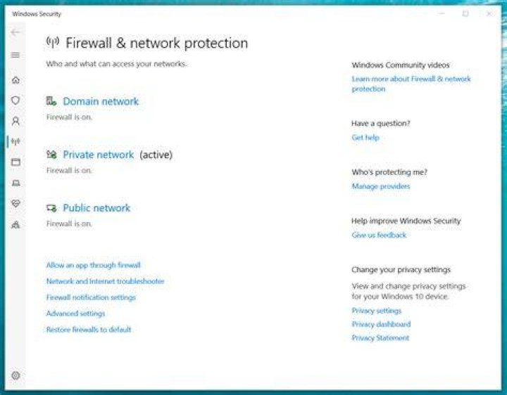 For the windows firewall?